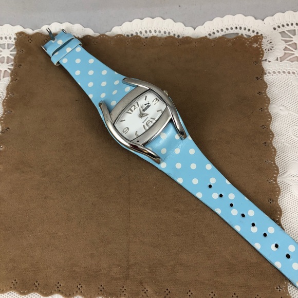 Stylish Puma Watch Blue with White Polka Dots - Picture 4 of 8